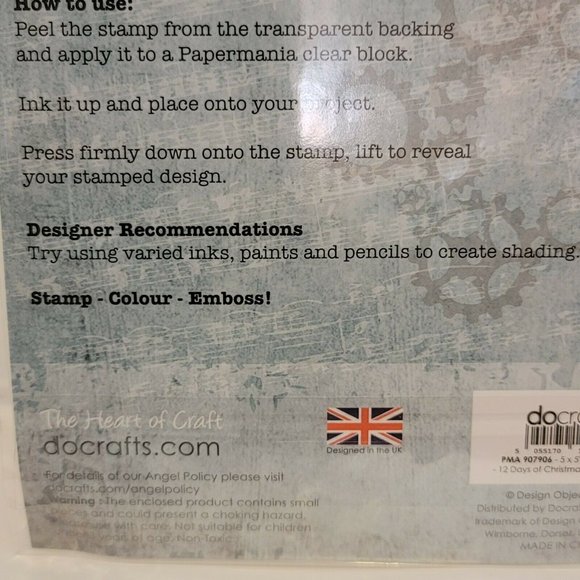 Urban Stamps Foam 12 Days Of Christmas Easy Cling - Picture 10 of 12